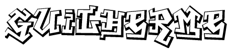 The clipart image features a stylized text in a graffiti font that reads Guilherme.