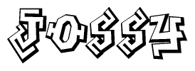 The clipart image features a stylized text in a graffiti font that reads Jossy.