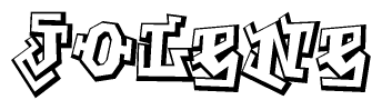 The clipart image features a stylized text in a graffiti font that reads Jolene.