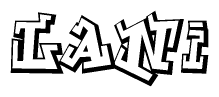 The clipart image features a stylized text in a graffiti font that reads Lani.