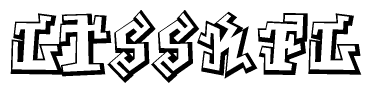 The clipart image features a stylized text in a graffiti font that reads Ltsskfl.