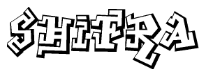 The clipart image depicts the word Shifra in a style reminiscent of graffiti. The letters are drawn in a bold, block-like script with sharp angles and a three-dimensional appearance.