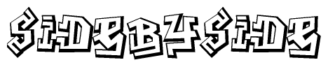 The clipart image features a stylized text in a graffiti font that reads Sidebyside.