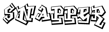 The clipart image features a stylized text in a graffiti font that reads Snapper.