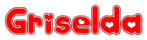 The image displays the word Griselda written in a stylized red font with hearts inside the letters.