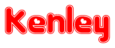 The image displays the word Kenley written in a stylized red font with hearts inside the letters.