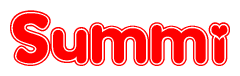 The image displays the word Summi written in a stylized red font with hearts inside the letters.