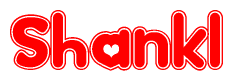 The image displays the word Shankl written in a stylized red font with hearts inside the letters.
