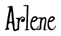 The image contains the word 'Arlene' written in a cursive, stylized font.