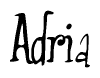 The image is of the word Adria stylized in a cursive script.