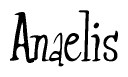 The image is of the word Anaelis stylized in a cursive script.