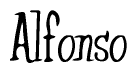 The image is of the word Alfonso stylized in a cursive script.