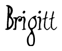 The image is of the word Brigitt stylized in a cursive script.