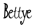 The image contains the word 'Bettye' written in a cursive, stylized font.