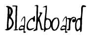 The image is a stylized text or script that reads 'Blackboard' in a cursive or calligraphic font.