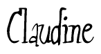 The image is of the word Claudine stylized in a cursive script.