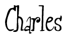 The image is a stylized text or script that reads 'Charles' in a cursive or calligraphic font.