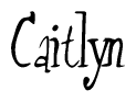 The image is of the word Caitlyn stylized in a cursive script.