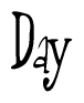 The image contains the word 'Day' written in a cursive, stylized font.