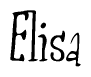 The image contains the word 'Elisa' written in a cursive, stylized font.