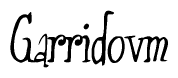 The image is a stylized text or script that reads 'Garridovm' in a cursive or calligraphic font.