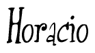 The image contains the word 'Horacio' written in a cursive, stylized font.