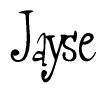 The image contains the word 'Jayse' written in a cursive, stylized font.
