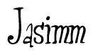 The image is of the word Jasimm stylized in a cursive script.