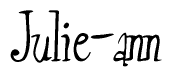 The image is a stylized text or script that reads 'Julie-ann' in a cursive or calligraphic font.