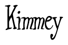 The image is a stylized text or script that reads 'Kimmey' in a cursive or calligraphic font.