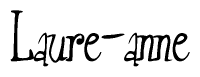 The image contains the word 'Laure-anne' written in a cursive, stylized font.