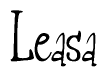 The image is a stylized text or script that reads 'Leasa' in a cursive or calligraphic font.