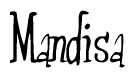 The image is a stylized text or script that reads 'Mandisa' in a cursive or calligraphic font.