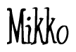 The image is of the word Mikko stylized in a cursive script.