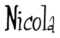 The image is a stylized text or script that reads 'Nicola' in a cursive or calligraphic font.
