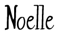 The image is a stylized text or script that reads 'Noelle' in a cursive or calligraphic font.