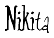 The image is a stylized text or script that reads 'Nikita' in a cursive or calligraphic font.