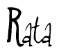 The image is of the word Rata stylized in a cursive script.