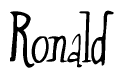 The image is a stylized text or script that reads 'Ronald' in a cursive or calligraphic font.