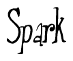 The image is a stylized text or script that reads 'Spark' in a cursive or calligraphic font.