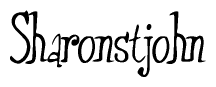 The image is a stylized text or script that reads 'Sharonstjohn' in a cursive or calligraphic font.