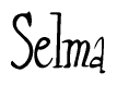 The image is of the word Selma stylized in a cursive script.