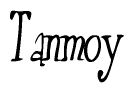 The image is a stylized text or script that reads 'Tanmoy' in a cursive or calligraphic font.