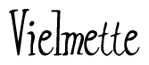 The image contains the word 'Vielmette' written in a cursive, stylized font.