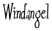 The image is a stylized text or script that reads 'Windangel' in a cursive or calligraphic font.