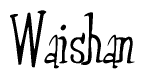 The image contains the word 'Waishan' written in a cursive, stylized font.