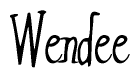 The image contains the word 'Wendee' written in a cursive, stylized font.