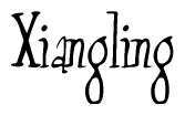 The image is of the word Xiangling stylized in a cursive script.