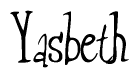 The image is a stylized text or script that reads 'Yasbeth' in a cursive or calligraphic font.