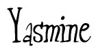 The image is a stylized text or script that reads 'Yasmine' in a cursive or calligraphic font.